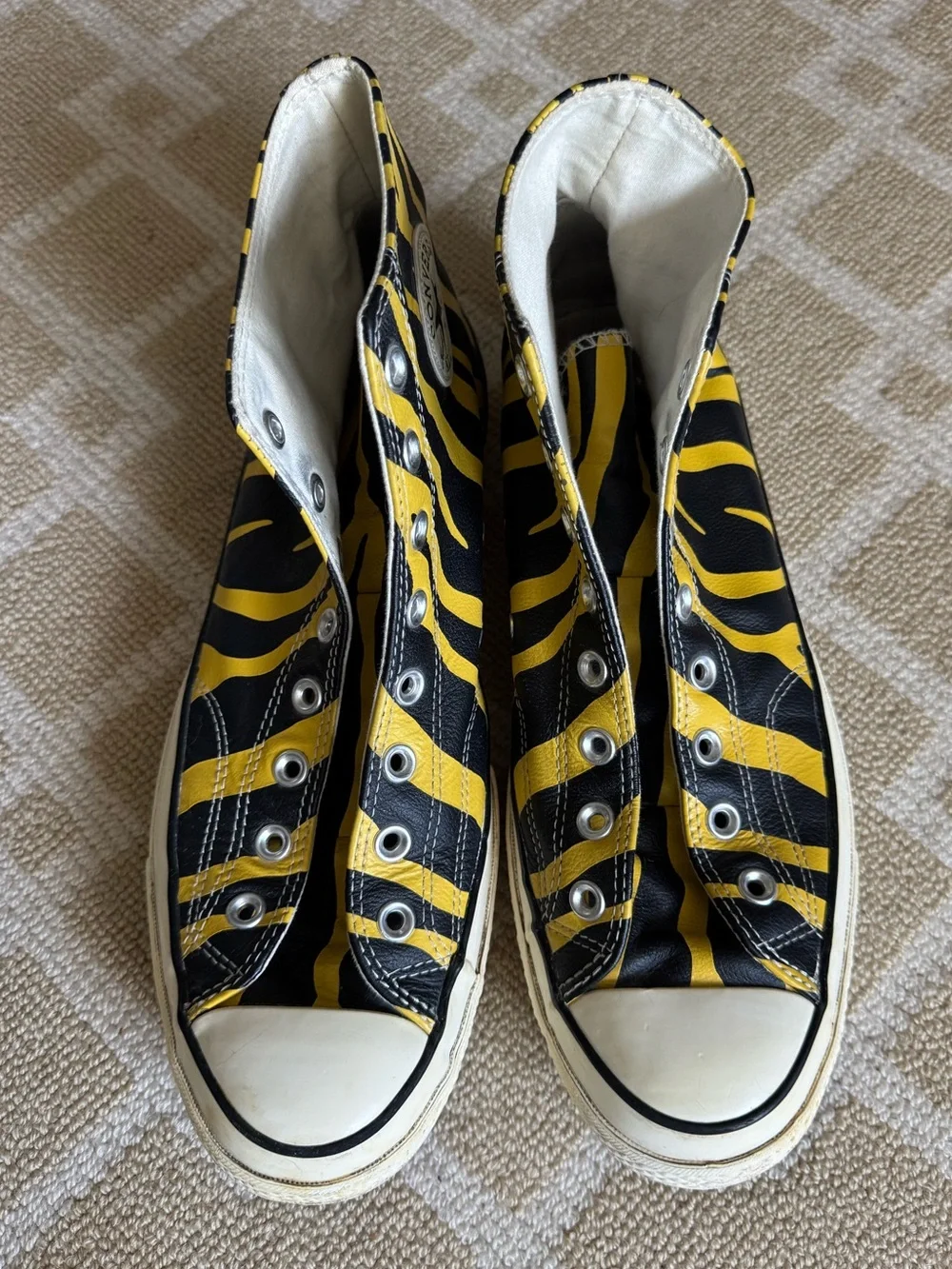 Converse Chuck Taylor Tiger Stripe Leather High Top Sneakers Streetwear Men’s 11 - Picture 14 of 14
